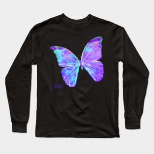 Purple Butterfly Long Sleeve T-Shirt